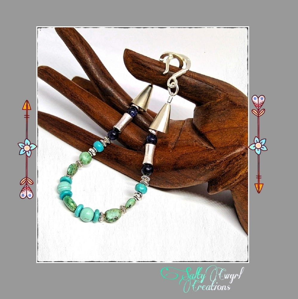 Handmade Turquoise & Silver Southwest Bracelet